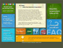 Tablet Screenshot of kamaainaacupuncture.com